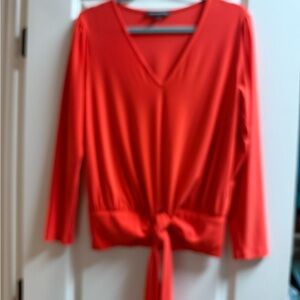 Women's Banana Republic V-Neck Tie-Front Top - Orange